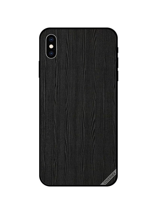 كوفرنيكس غطاء حماية واقٍ لهاتف أبل آيفون XS نمط خشبي أسود - Image 1