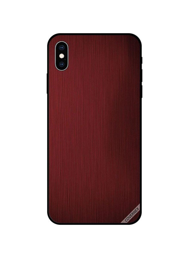 Covernex Protective Case Cover For Apple iPhone XS Dark Red Line Shades Pattern