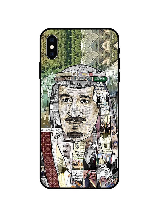 كوفرنيكس غطاء حماية واقٍ لهاتف أبل آيفون XS مطبوع عليه صور الملك سلمان مجمعة في صورة واحدة - Image 1