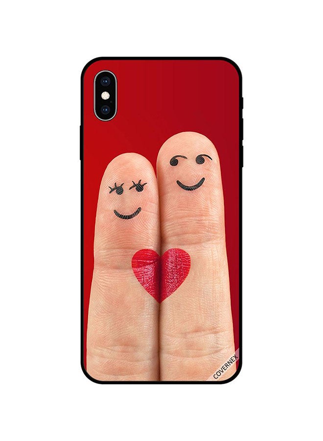 كوفرنيكس غطاء حماية واقٍ لهاتف أبل آيفون XS بطبعة فن تشكيل الأصابع - Image 1