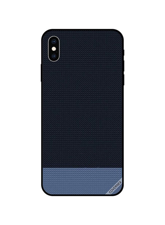 Covernex Apple iPhone XS Protective Case Cover Printed Featuring Blue Doted Shapes Pattern DESIGN_1011 - Image 1