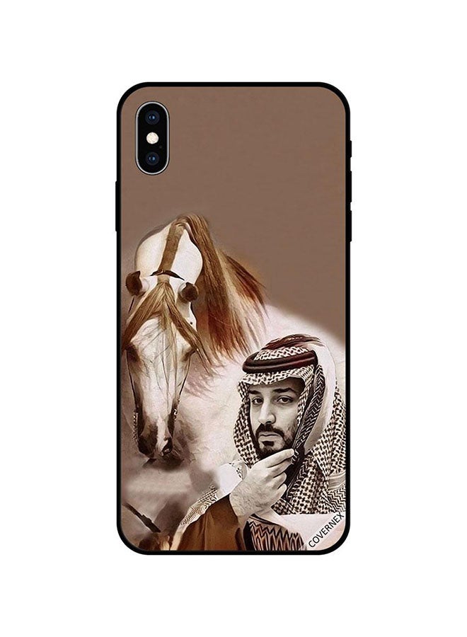 كوفرنيكس غطاء حماية واقٍ لهاتف أبل آيفون XS صورة محمد بن سلمان أمام حصان