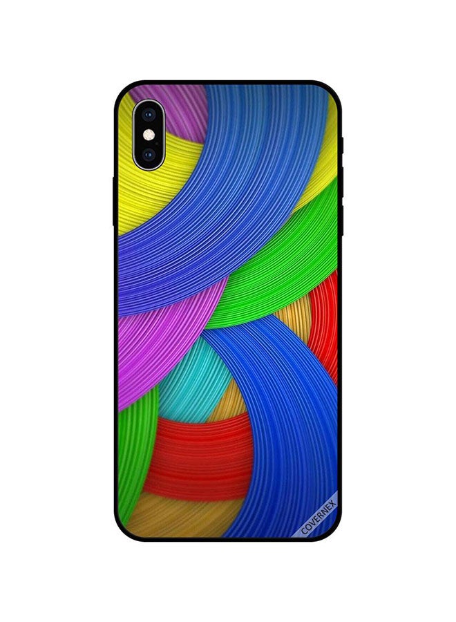 Covernex Apple iPhone XS Protective Case Cover Printed Featuring Multi Round Shape Colors DESIGN_0924 - Image 1