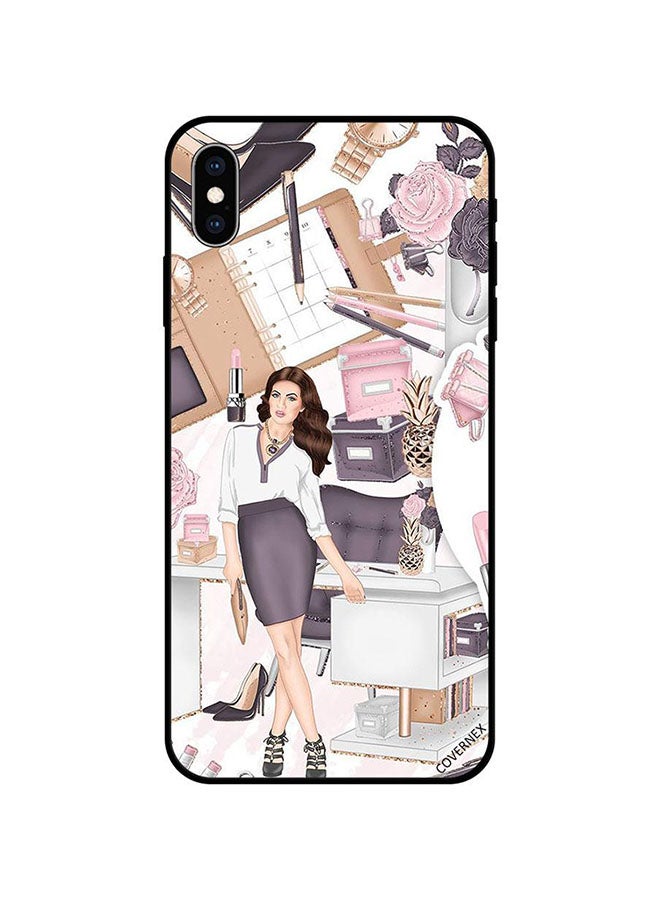 كوفرنيكس غطاء حماية واقٍ لهاتف أبل آيفون XS بطبعة رسمة فتاة بوس - Image 1