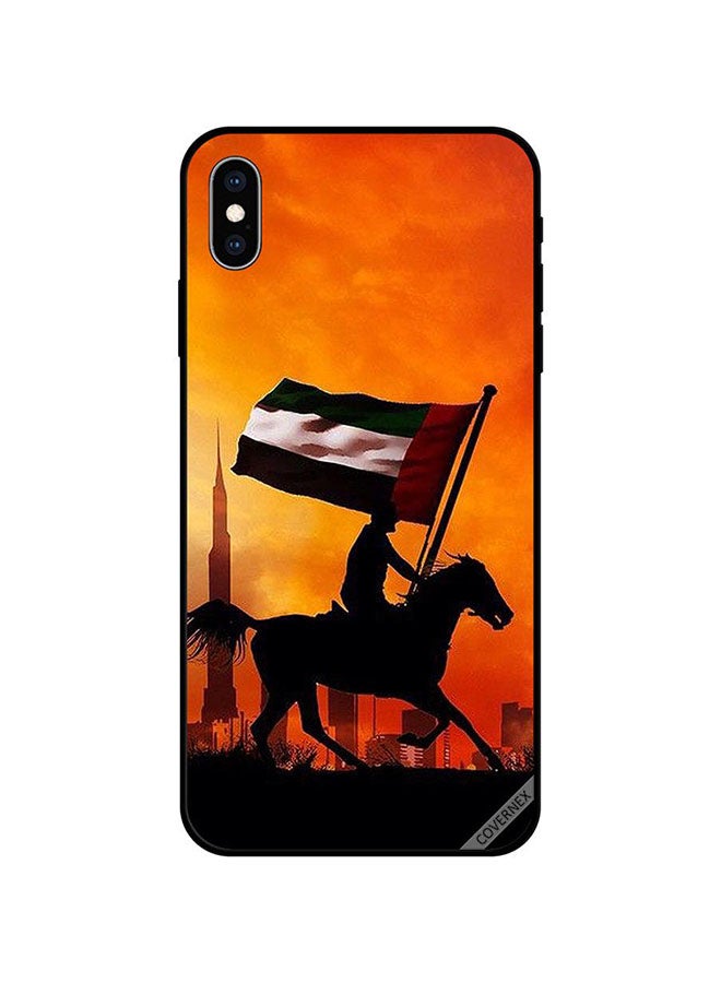 Covernex Apple iPhone XS Protective Case Cover Printed Featuring Holding UAE Flag While Running DESIGN_0798 - Image 1