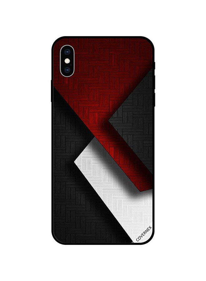 كوفرنيكس غطاء حماية واقٍ لهاتف أبل آيفون XS نمط أبيض أحمر & أسود