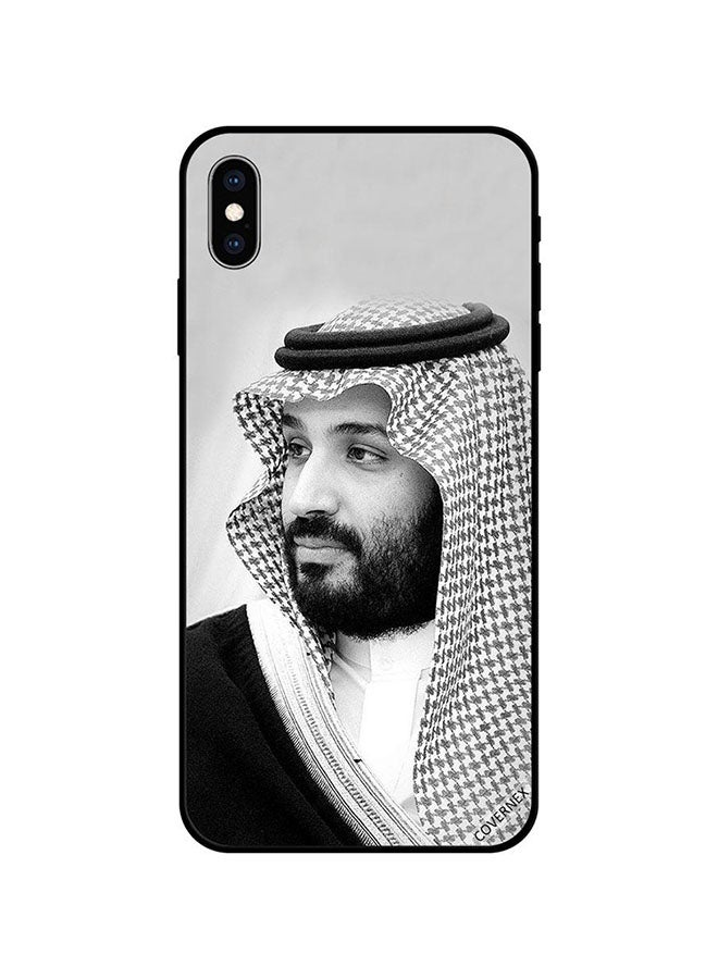 Covernex Apple iPhone XS Protective Case Cover Printed Featuring Mohammad Bin Salman B&W Picture DESIGN_0821 - Image 1