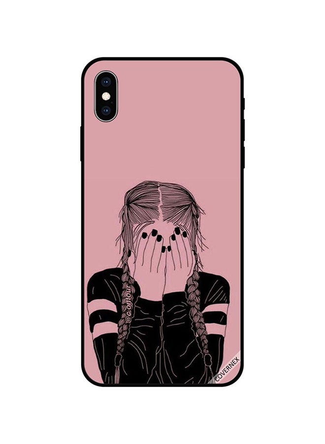 كوفرنيكس غطاء حماية واقٍ لهاتف آيفون XS وردي/أسود - Image 1