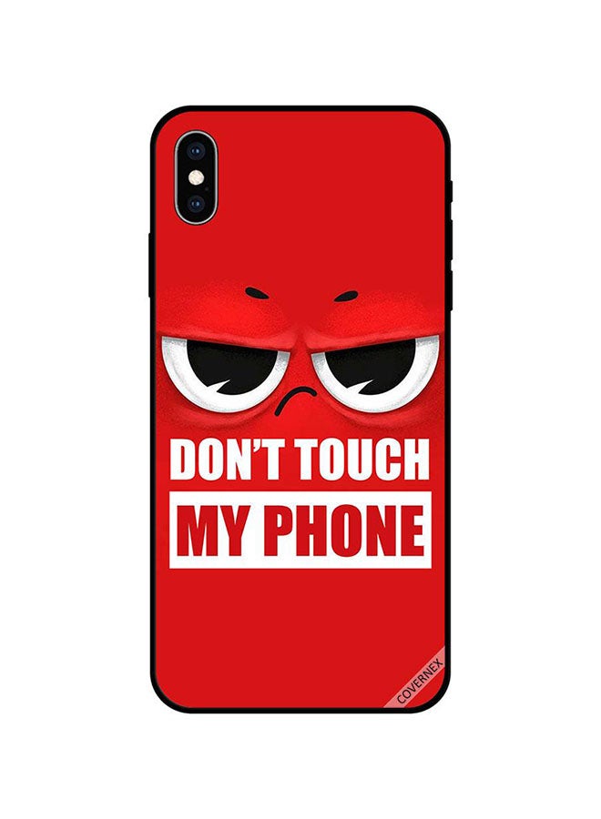 Covernex Apple iPhone XS Protective Case Cover Printed Featuring Don't Touch My Phone Red DESIGN_1543 - Image 1