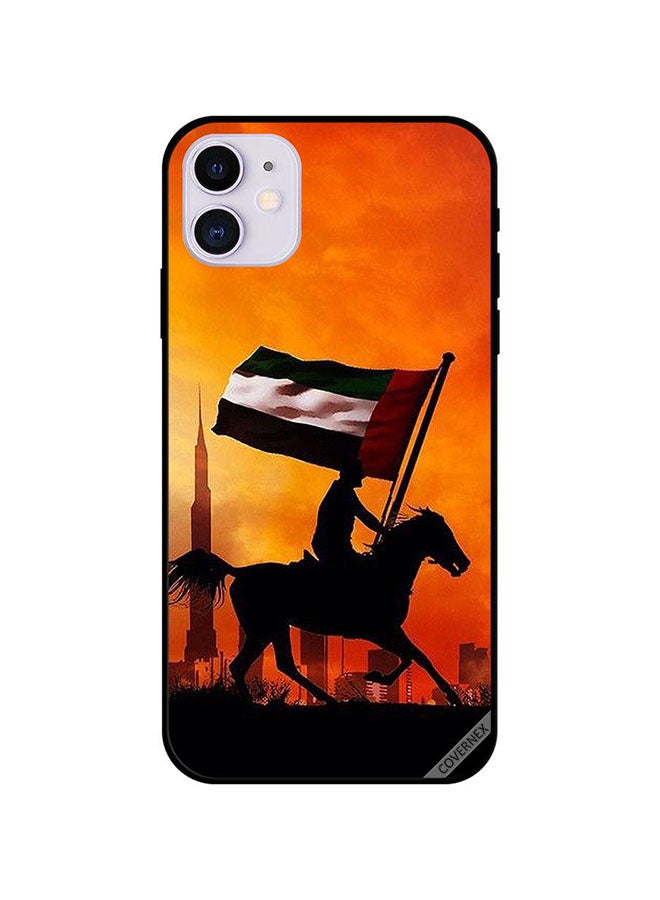 Covernex Apple iPhone 11 Protective Case Cover Printed Featuring Holding UAE Flag While Running DESIGN_0798 - Image 1