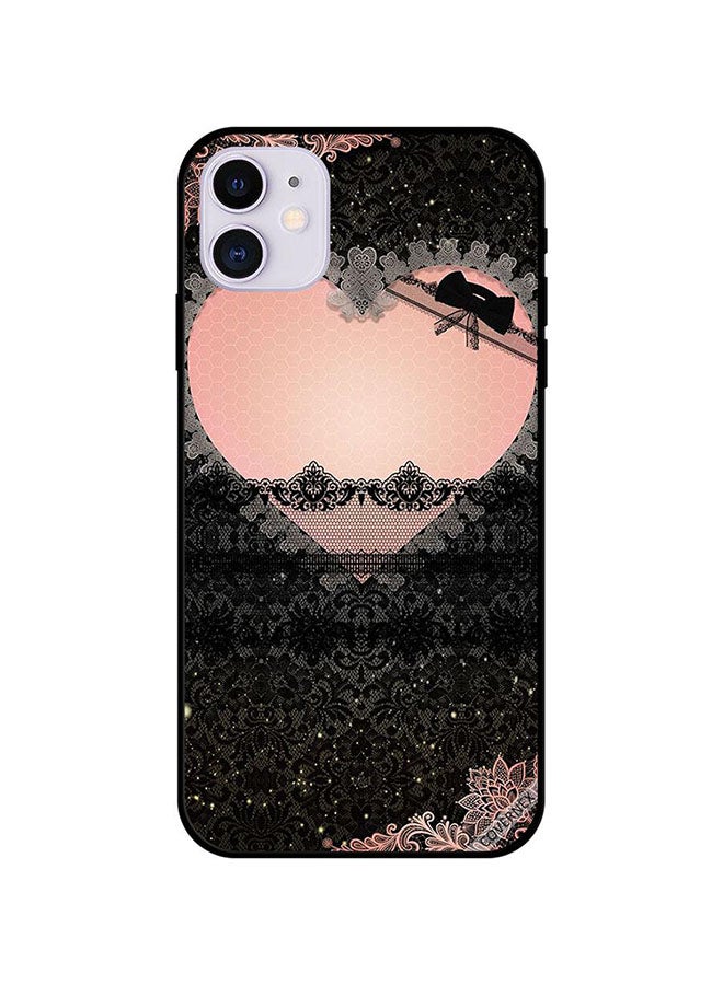 Covernex Apple iPhone 11 Protective Case Cover Printed Featuring Pink Heart In Floral Cloth DESIGN_0711 - Image 1