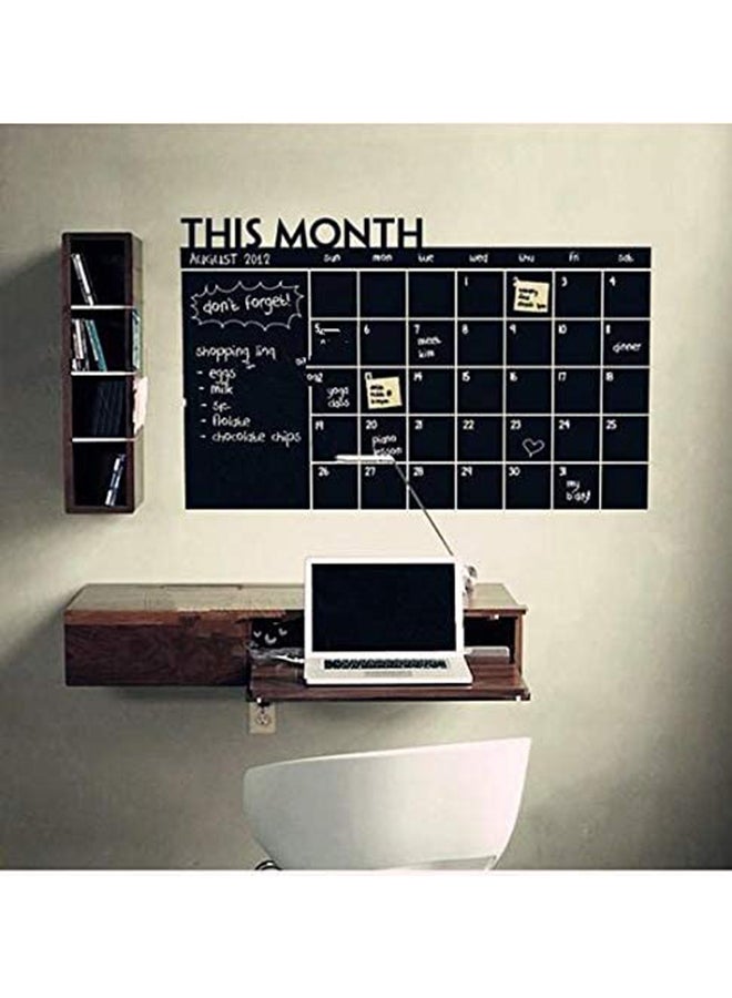 QiaoKai This Month Calendar Design Wall Sticker Black 60x90cm  - Image 3