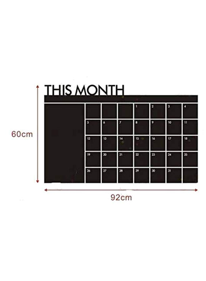 QiaoKai This Month Calendar Design Wall Sticker Black 60x90cm  - Image 4
