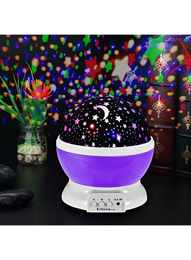 Star Ball Rotation Projection Lamp Purple/Black - Image 4