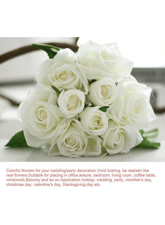 Generic Artificial Rose Flower White 70x70x270mm  - Image 3