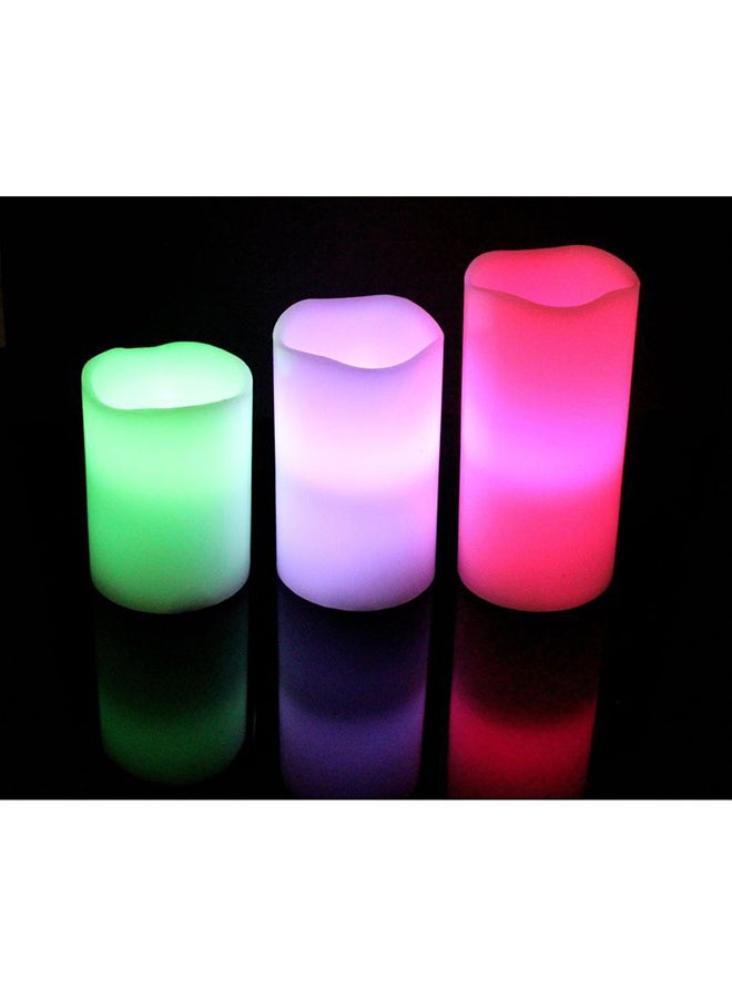 3-Piece LED Candle With Remote Control White  - Image 4