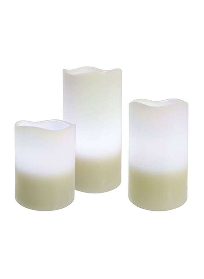 3-Piece LED Candle With Remote Control White  - Image 2