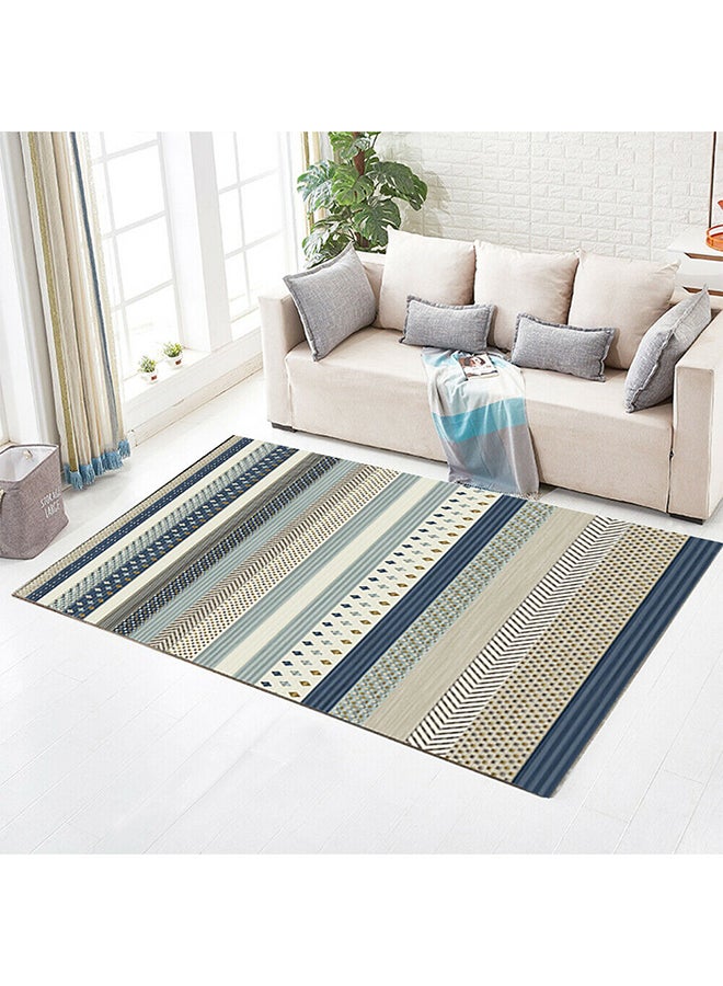 GOOTOY Interior Remodeling Warm Living Luxurious Printed Rectangular Anti-Slip Carpet Blue/Beige/Grey 140x200cm - Image 3