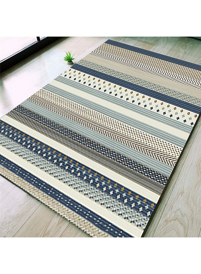 GOOTOY Interior Remodeling Warm Living Luxurious Printed Rectangular Anti-Slip Carpet Blue/Beige/Grey 140x200cm - Image 5
