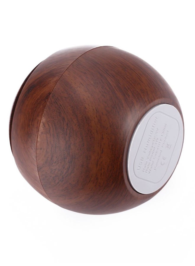 Home Round Wooden Air Aroma Essential Oil Diffuser Beige 10 x 9.5cm - Image 2