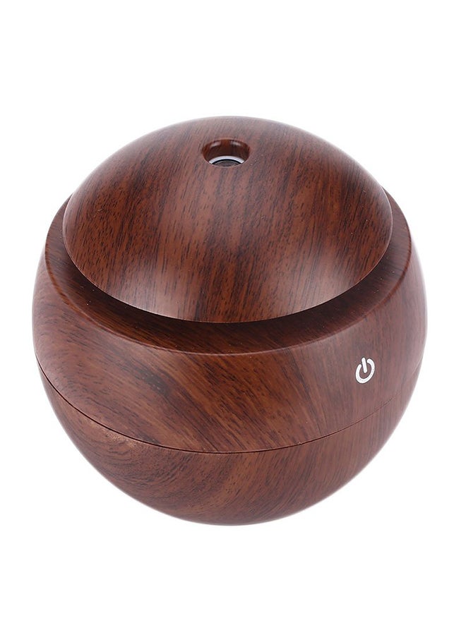 Home Round Wooden Air Aroma Essential Oil Diffuser Beige 10 x 9.5cm - Image 4