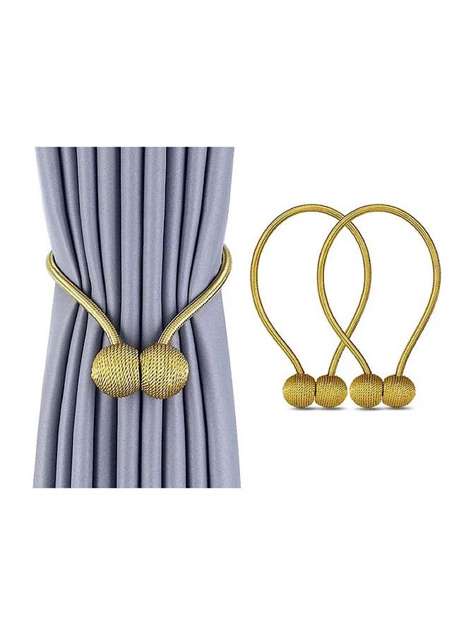 Deals for Less 2-Piece Classic Design Magnetic Curtain Holder Gold 45centimeter - Image 2