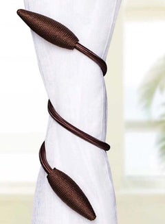 Deals for Less 2-Piece Exquisite Design Magnetic Curtain Holder Brown 55cm  - Image 3