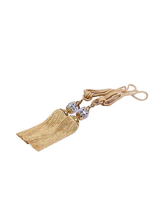 Deals for Less 2-Piece Tassel Tieback Curtain Holder Gold 67cm  - Image 1
