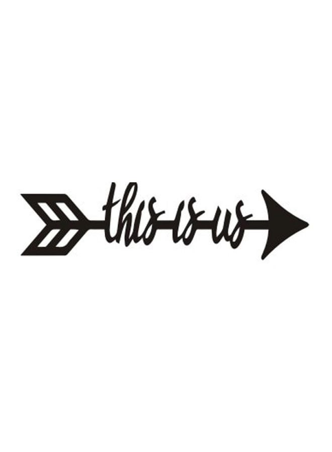 "ملصق جداري قابل للإزالة بتصميم حروف عبارة "This Is Us" من كيانجتي" أسود 27x7.5سم