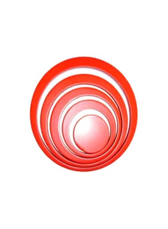 5-Piece Qiangtie Decorative Wall Rings Set Red