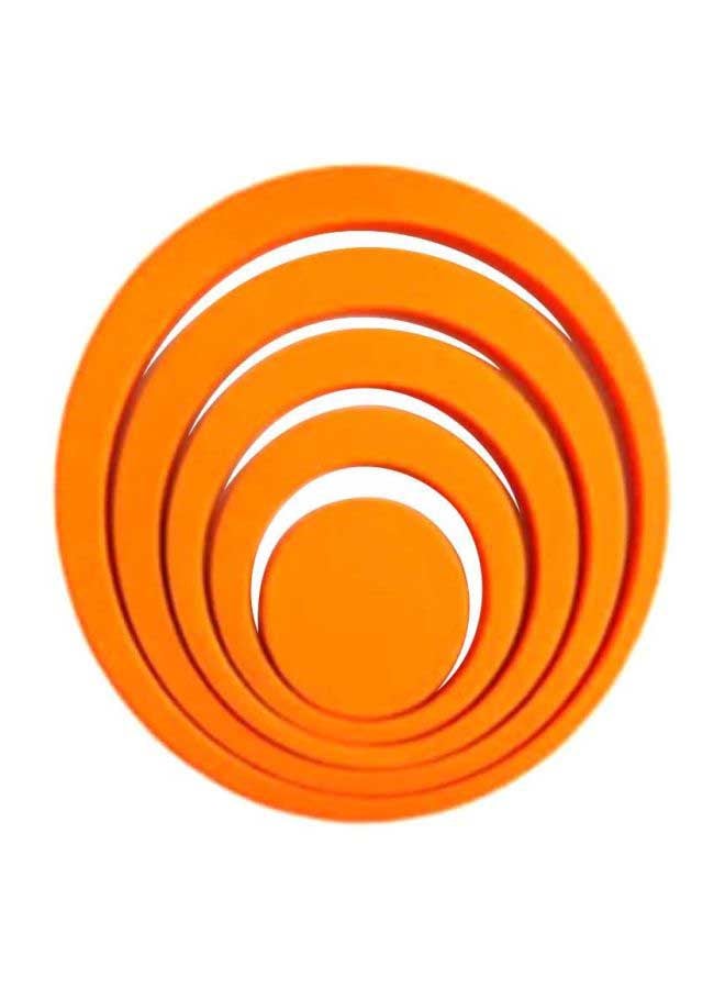 5-Piece Qiangtie Decorative Wall Rings Set Orange