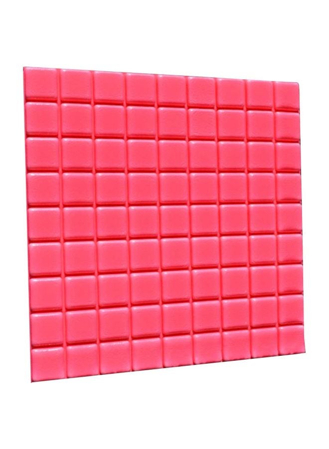 طقم ملصقات جدارية للزينة سهل اللصق من 5 قطع وردي 30x30سم