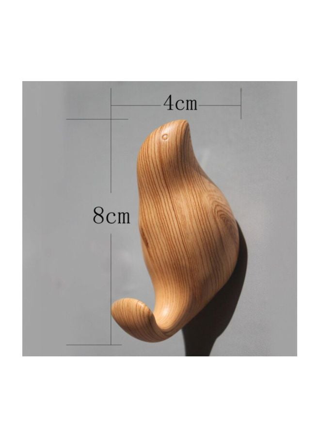 Qiangtie Wooden Wall Hook Brown 4x8cm - Image 2