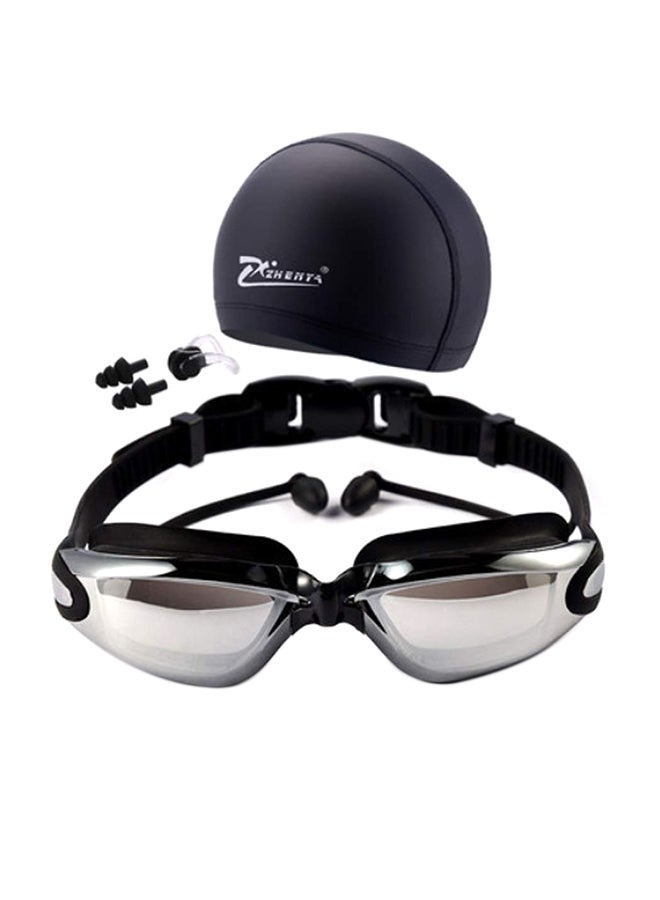 Adult Swim Goggles Cap Anti Fog UV Protection Swimming Goggles With Ear Plugs And Nose Clip - Image 1