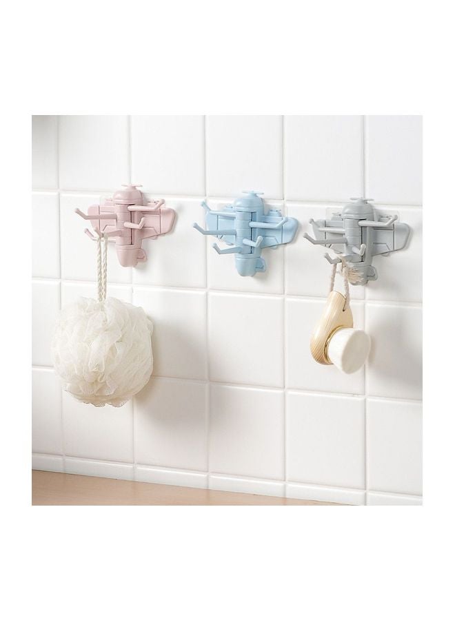 3-Piece Qiangtie Powerful Adhesive Wall Hook Blue/Grey/Pink One Size - Image 5
