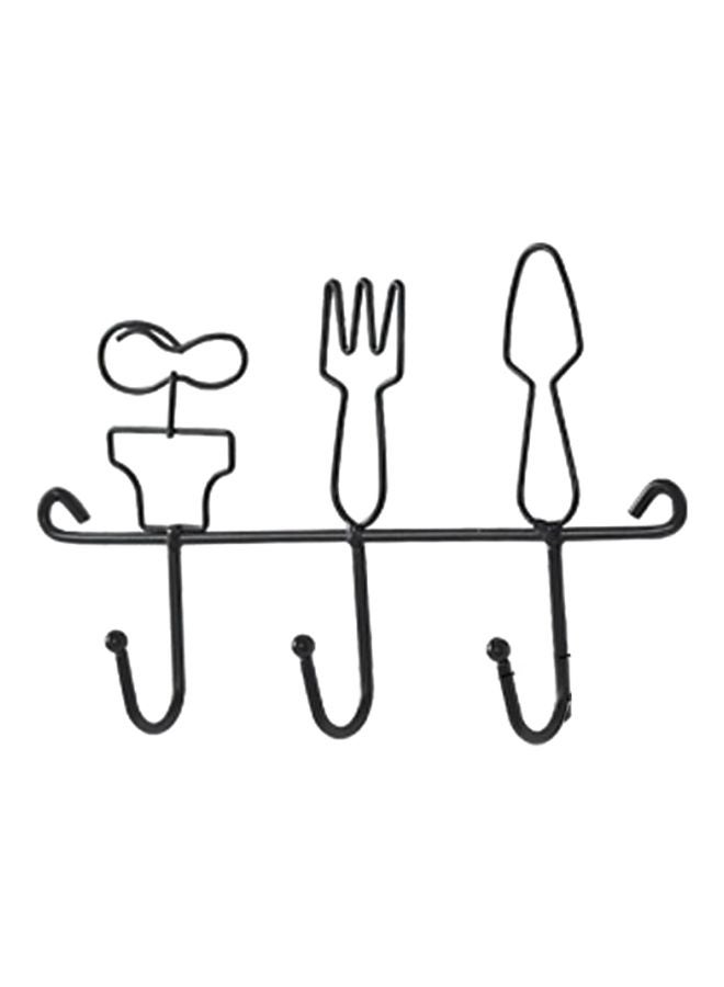 خطاف جداري للزينة كيانجتي أسود 28.5x17.5سم