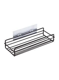 Generic Qiangtie Iron Bathroom Wall Shelf Black 27x11x5.4cm 