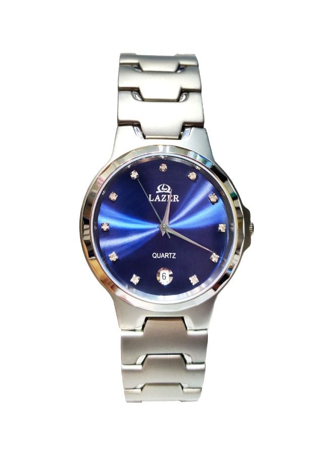 LAZER unisex Waterproof Analog Wrist Watch 1988-89 - 33 mm - Silver - Image 1