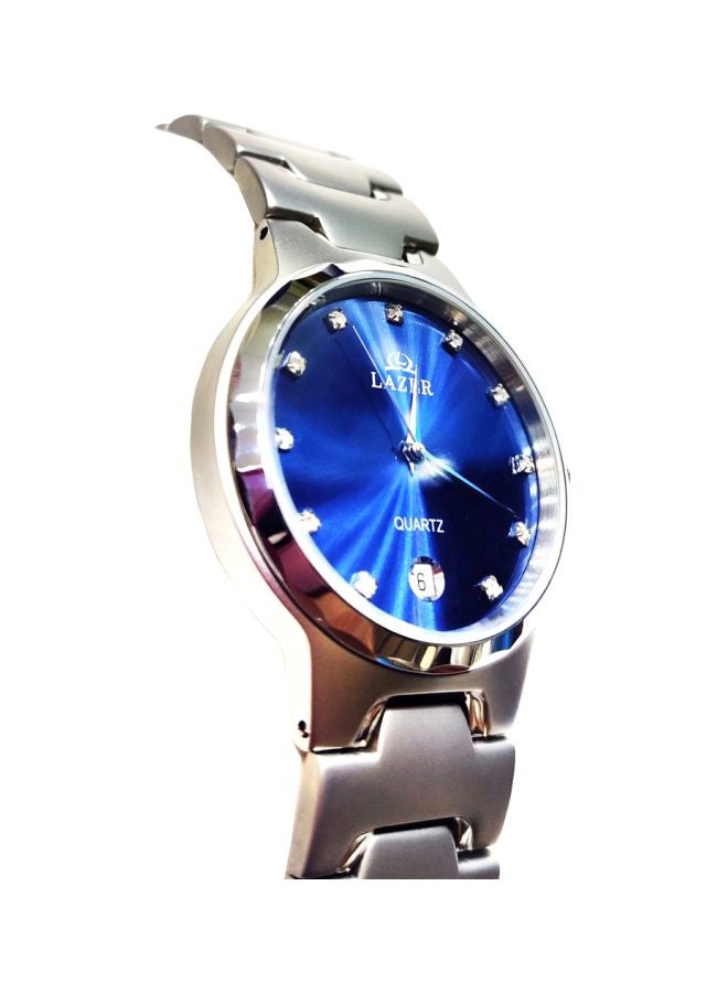 LAZER unisex Waterproof Analog Wrist Watch 1988-89 - 33 mm - Silver - Image 2