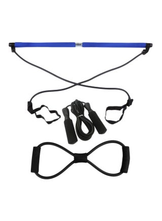 Shaped Resistance Muscle Toning Bar With Resistance Band And Jump Rope 51x6x13.50cm - v1586877413/N36557121A_1