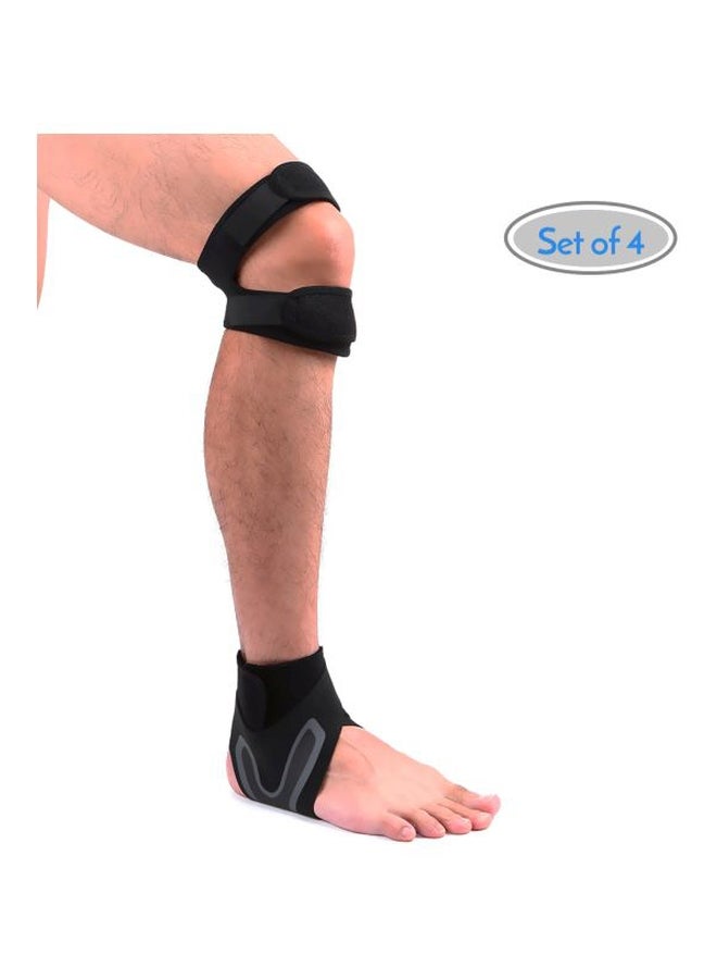 TOMSHOO Set Of 4 Knee And Ankle Brace Support Straps XL - Image 2