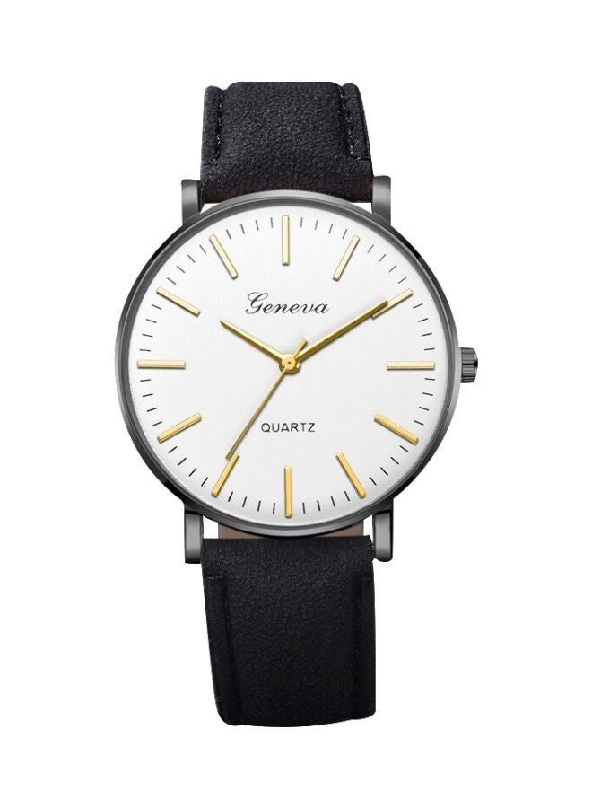 جنيفا ساعة يد بعقارب وسوار من الجلد طراز NNSB03700945 men - Image 1