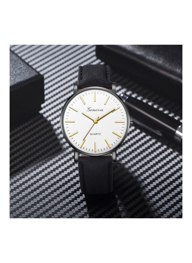 جنيفا ساعة يد بعقارب وسوار من الجلد طراز NNSB03700945 men - Image 2