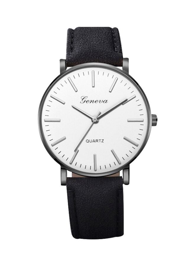 Geneva - Men's Leather Analog Watch NNSB03700946 - Image 1