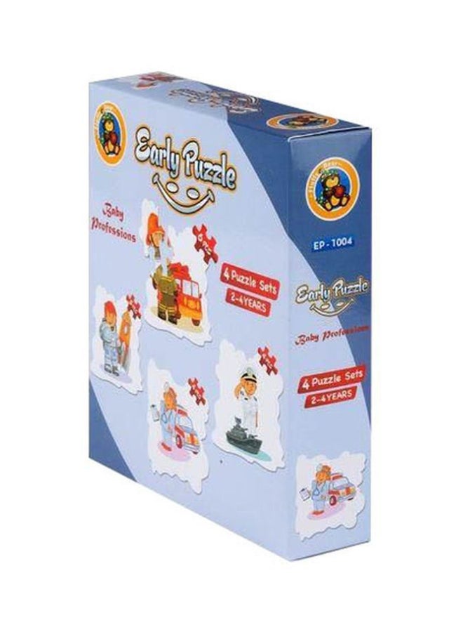 فلفي بي مجموعة لعبة أحجيات قطع تركيب لتعليم المهن للأطفال في سن مبكرة من 6 قطع طراز EP-1004