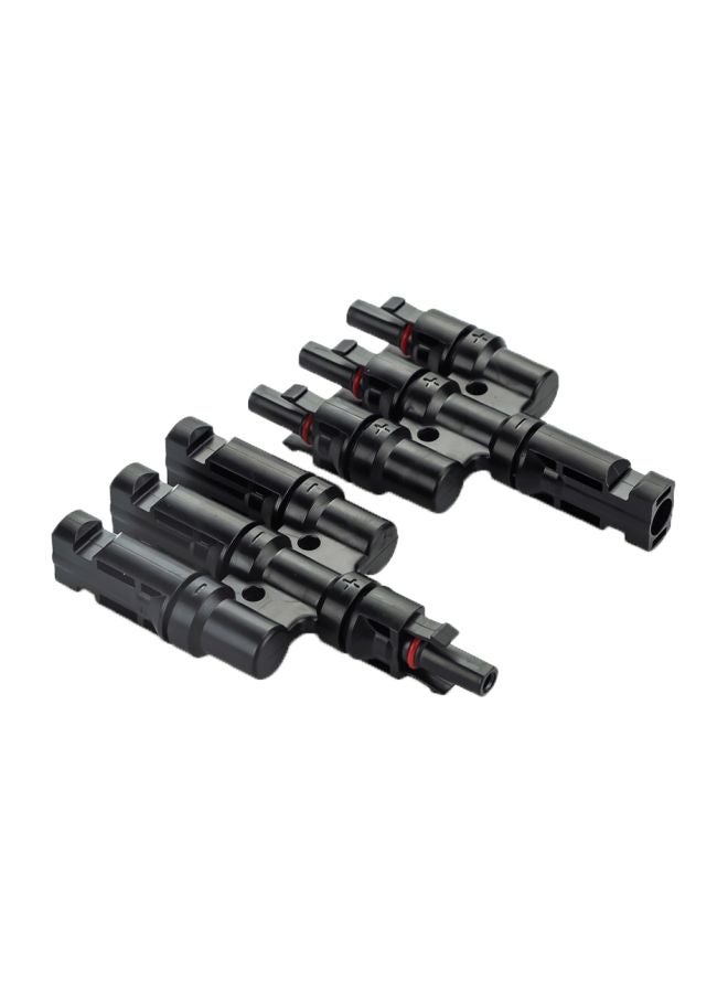 Pack Of 2 3-Branch Electrical Solar Connector Black 12x3x8cm - Image 1
