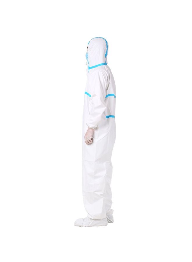 Disposable Anti-Epidemic Coverall White/Blue M - Image 2