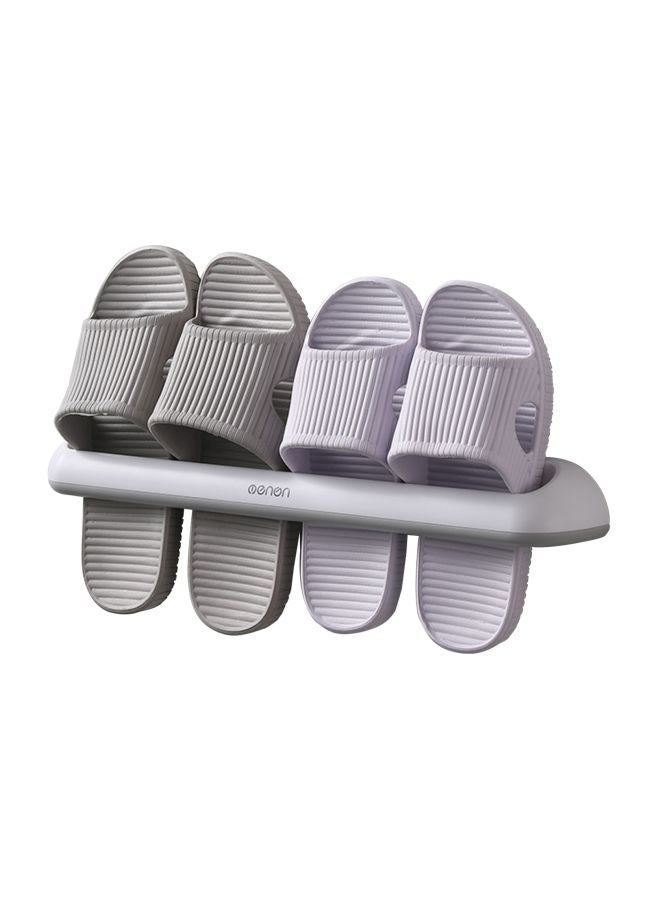 Bathroom Slippers Rack Grey 18.89x2.16x16.14inch - Image 1
