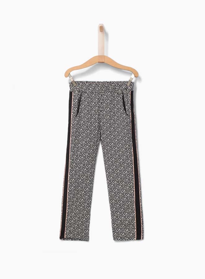 IKKS All Over Patterned Pants Black/White  - Image 1