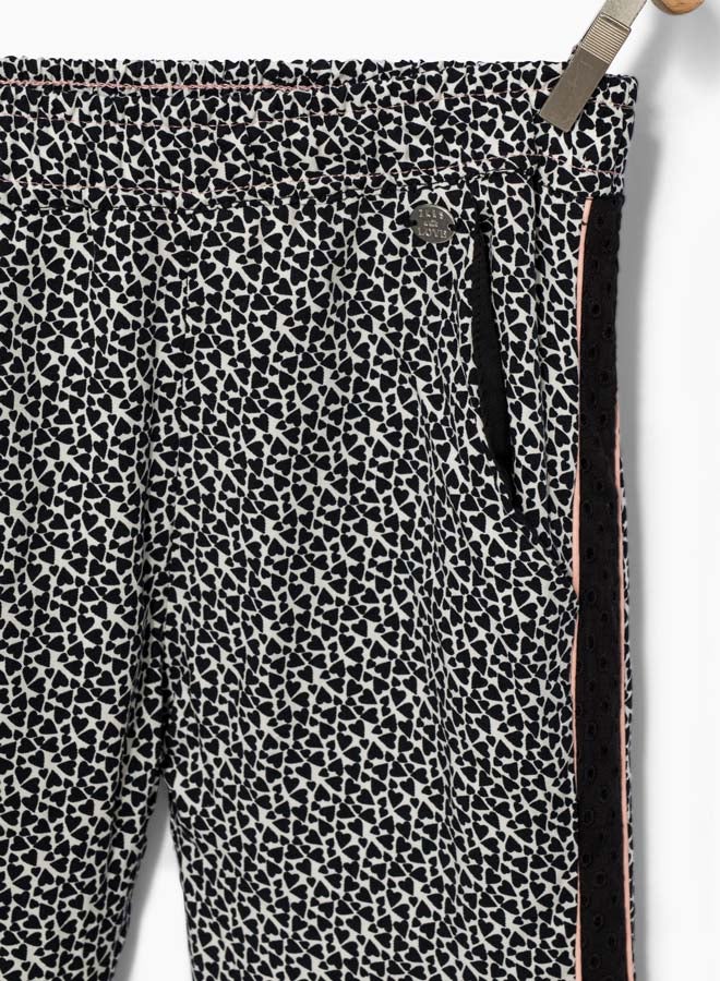 IKKS All Over Patterned Pants Black/White  - Image 3